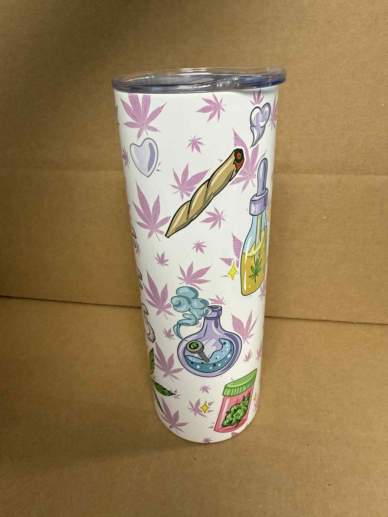 Puff Puff Pass - Sublimation 20oz Tumbler with Straw