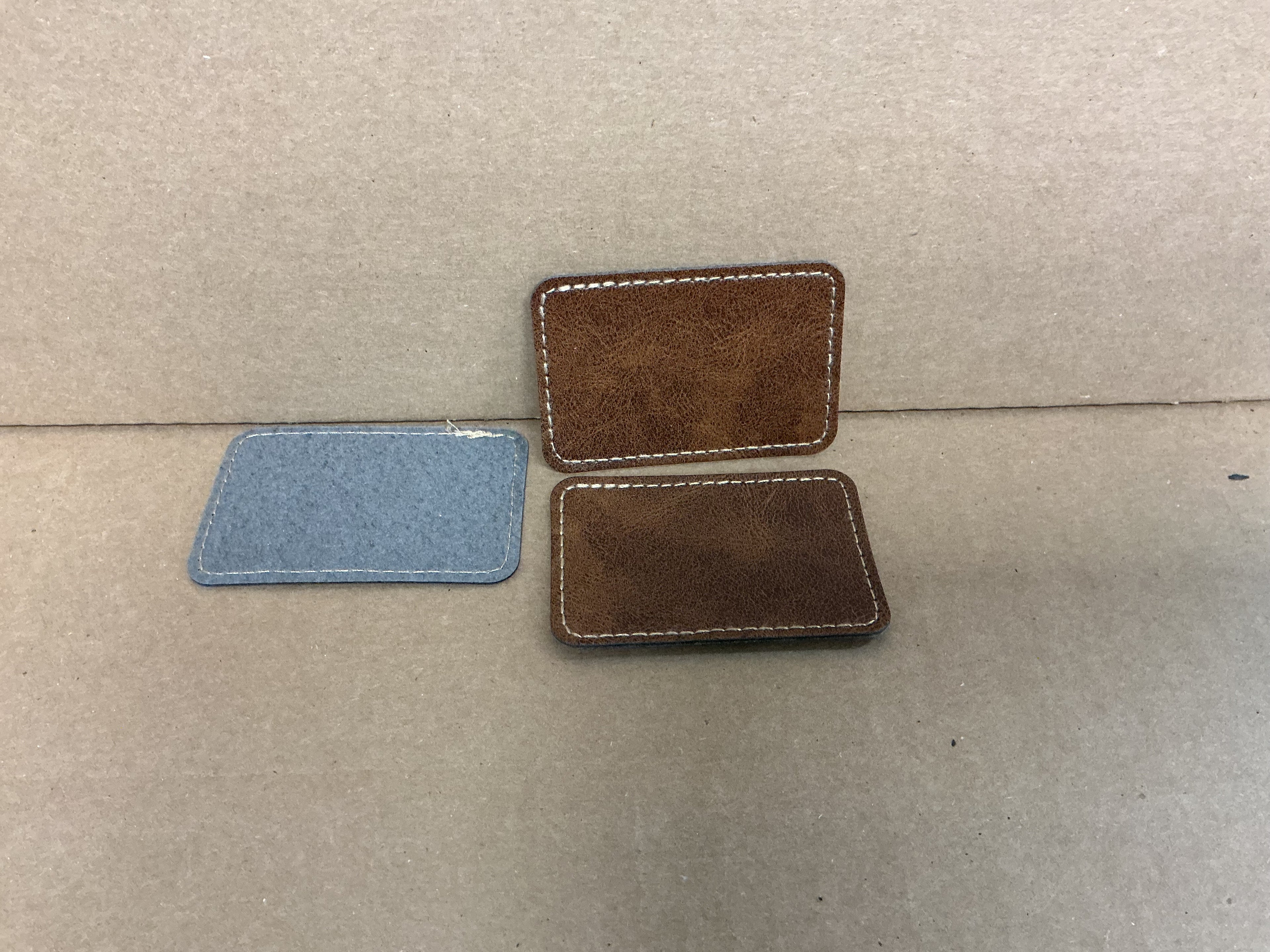 Custom Laser Engraving 3x2” Leatherette Iron On Patches