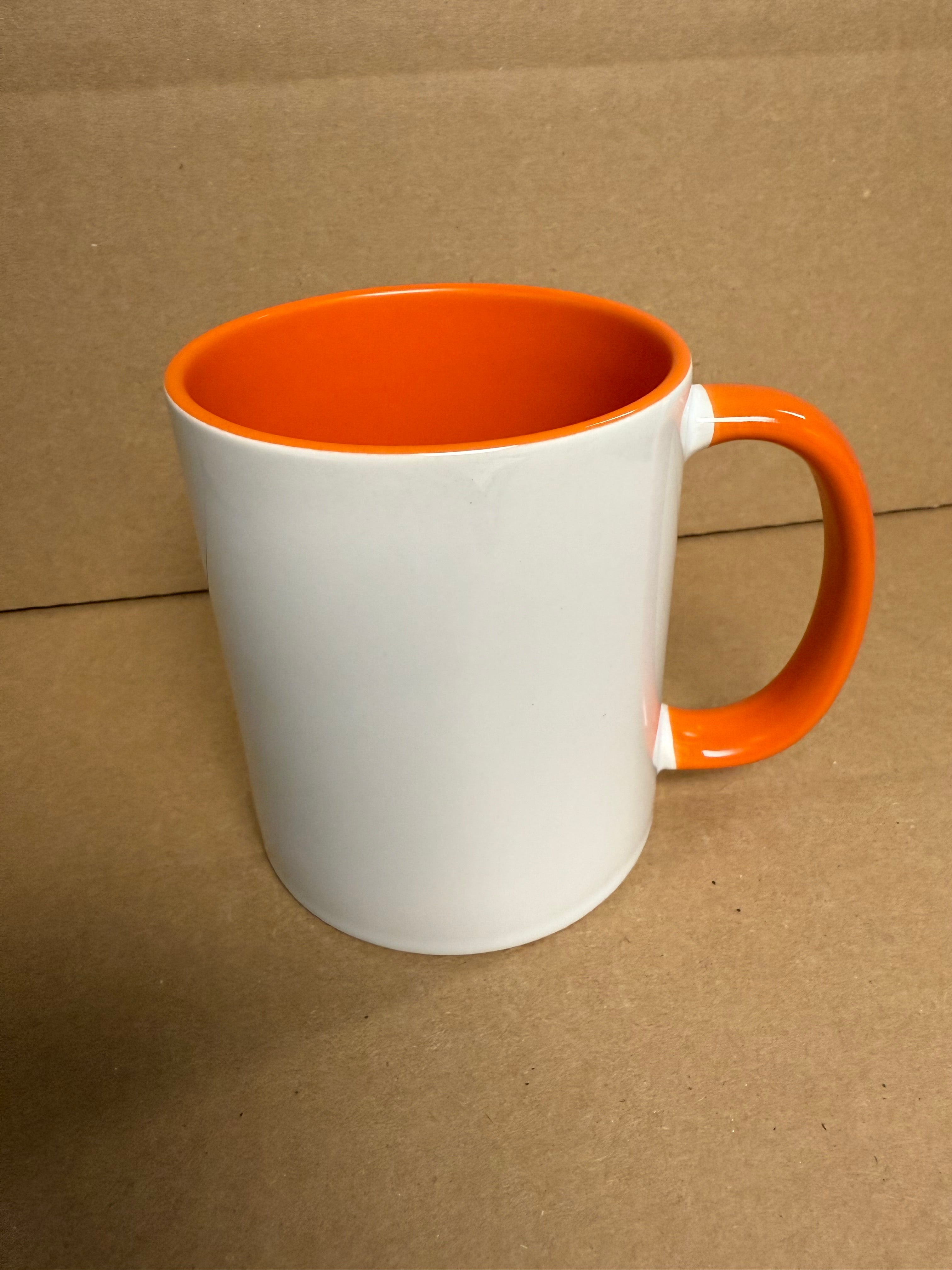 Custom Sublimation 11oz Coffee Mug - Orange
