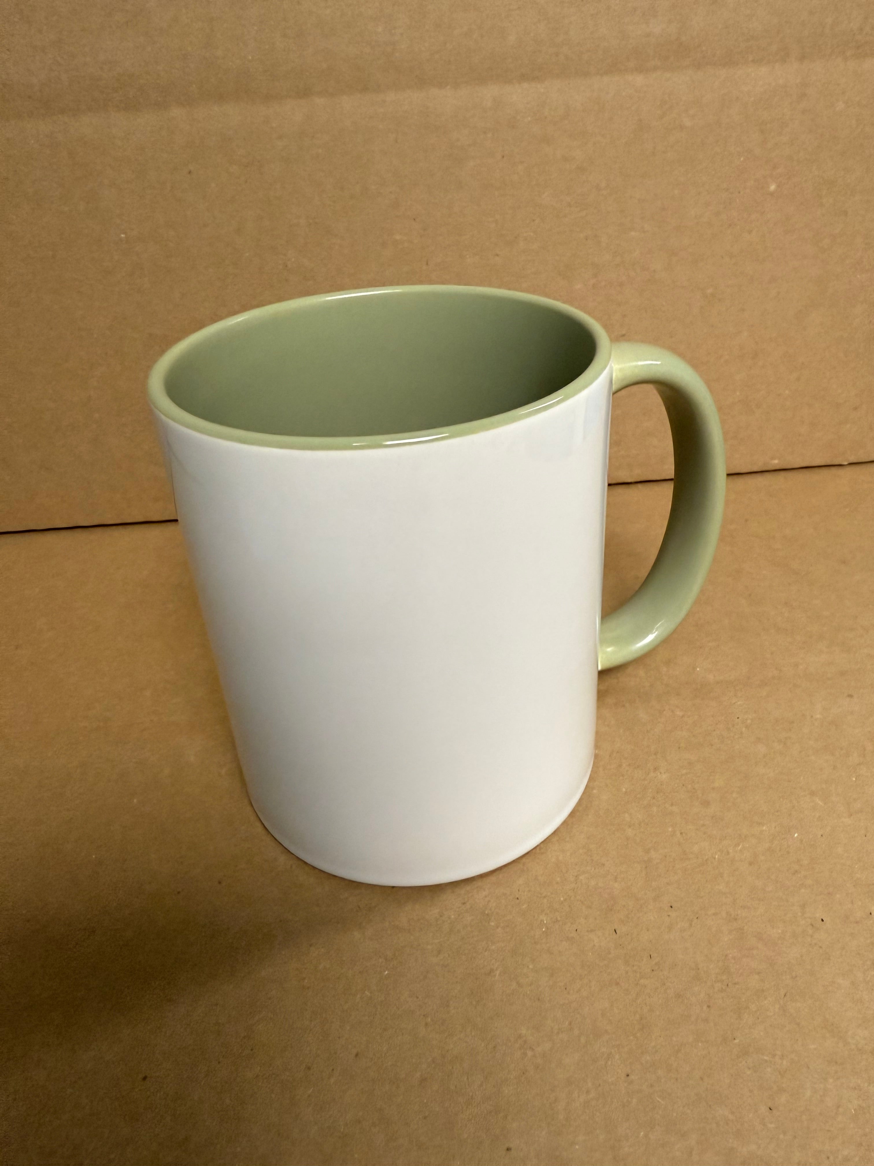 Custom Sublimation 11oz Coffee Mug - Green