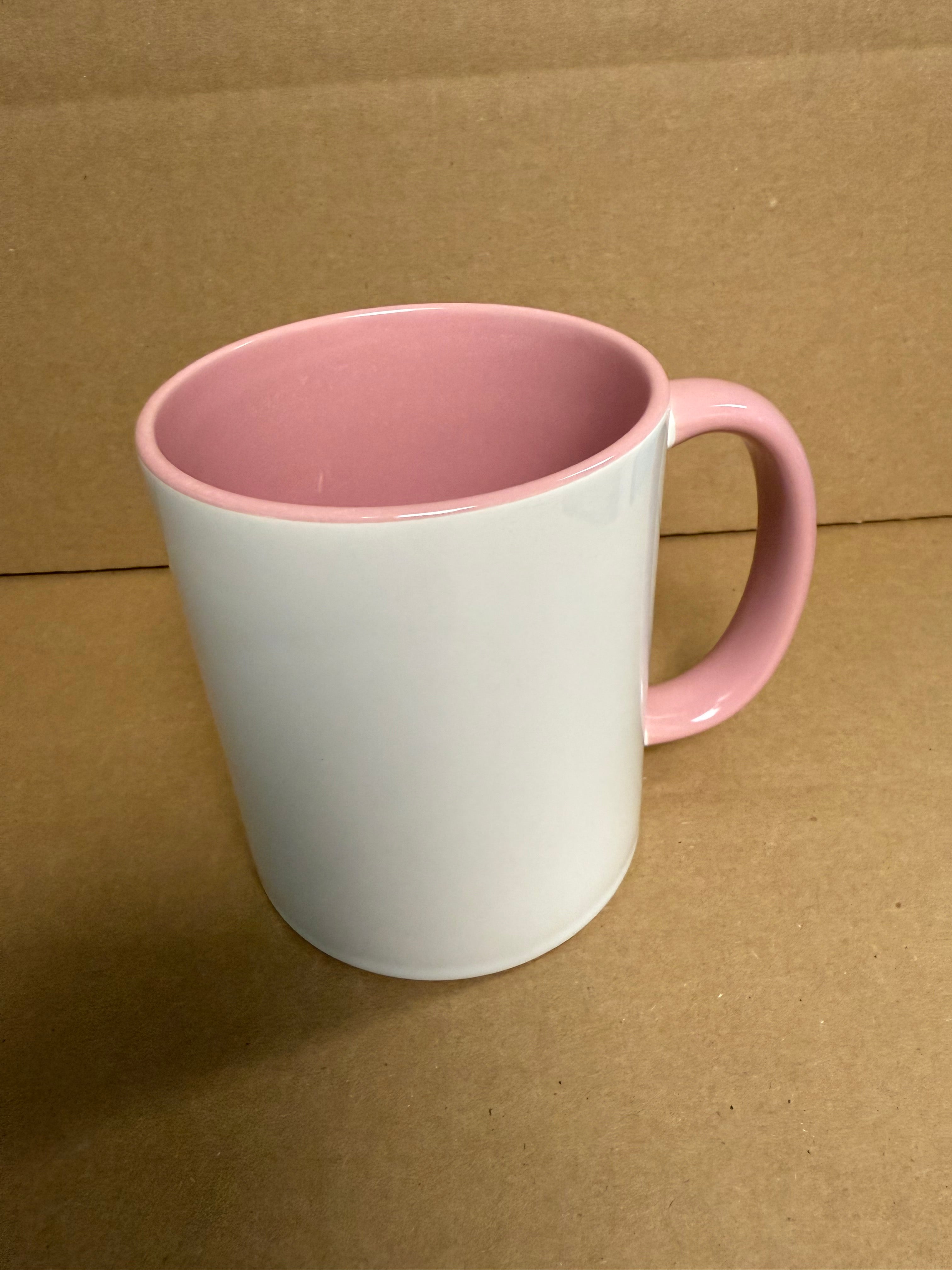 Custom Sublimation 11oz Coffee Mug - Pink