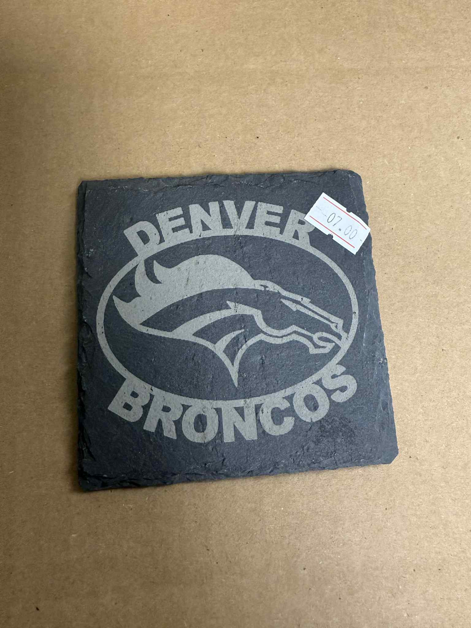 Custom Laser Engraved 4" Square Slate Stone Coaster